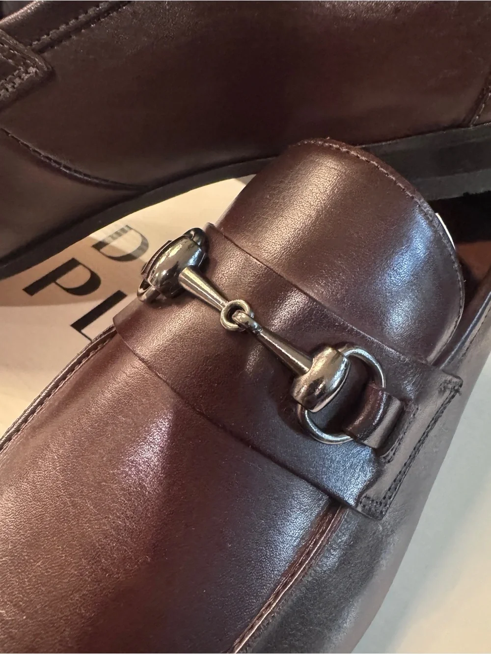Donald Pliner Men's Leather Bit Loafers in Dark Brown (Never Worn)